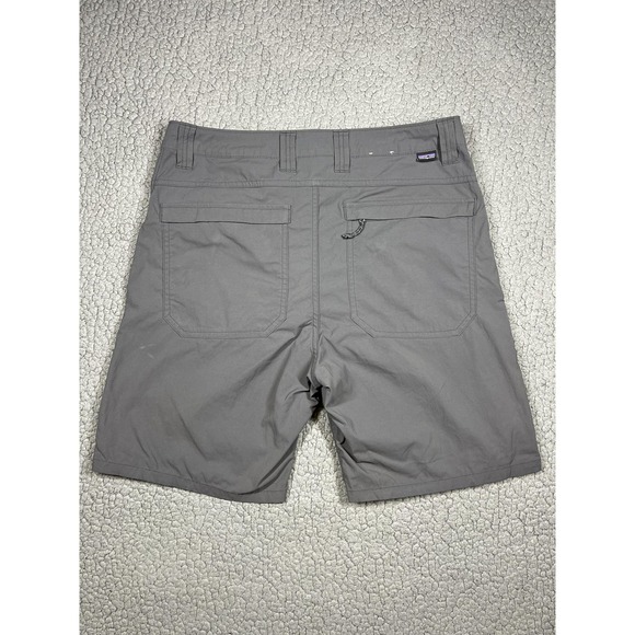 Patagonia Shorts Mens 31 Gray Nylon Stretch Hiking Travel Drawstring Zip Pocket - Picture 5 of 15